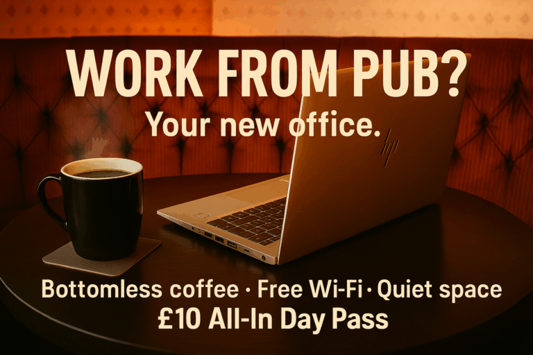 Work from Pub: Leeds’ Cosiest Coworking Workspace for Remote Workers and Freelancers